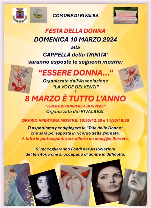 Festa della donna - domenica 10 marzo esposizione mostre presso la Cappella della Trinità